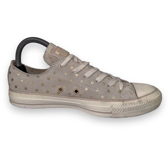 Converse Chuck Taylor All Star Suede Gold Polka Dot Men's 6 Women's 8 - Picture 7 of 11